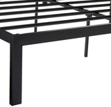 Cherie Faux Leather Classic Platform Bed Frame with Steel Support Slats, Queen