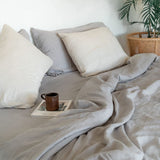 Pure French Linen Sheets - Dove Grey Sheet Set (Full) - Soft, Premium, Breathable