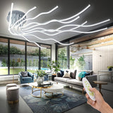 Led Ceiling Light Fixture, 55.11" Modern Ceiling Light for Living Room Modern Light Fixture