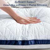 King Size Pillows Set of 2 - Cooling Hotel Luxury Bed Pillows for Sleeping 2 Pack, Supportive Breathable Down Alternative Gusseted Pillow for Side Stomach or Back Sleepers