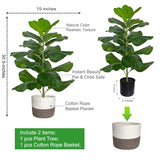 Artificial Fiddle Leaf Fig Tree/Faux Ficus Lyrata for Home Office Decoration,