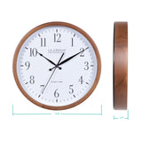 404-50447-INT 12.8" Atomic Walnut Analog Wall Clock