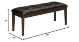 Baronscourt Dining Bench, Dark Cherry