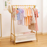 Kids Clothing Rack with Storage Box, Dress up Holder, Child Garment Stand