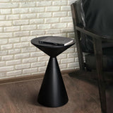 Small Drink Table, Round Martini Table, Drum End Table Side Table