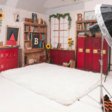 White Fluffy Shaggy Area Rug 5x10ft - Photography Studio Floor Mat