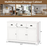 Sideboard Buffet Cabinet, Kitchen Storage Cabinet with Countertop, 2 Cabinets & 3