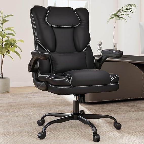 Ergonomic Office Chair with Lumbar Support - 300lbs Capacity