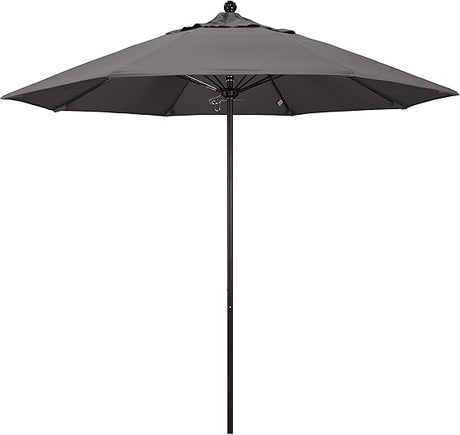 California Umbrella Venture Series Push Open Commercial Patio Umbrella, 9' Round, Sunbrella, ALTO908117-5416, Aruba