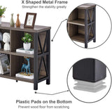 8 Cube Storage Organizer Bookshelf, Rustic Wood Cubby Bookcase