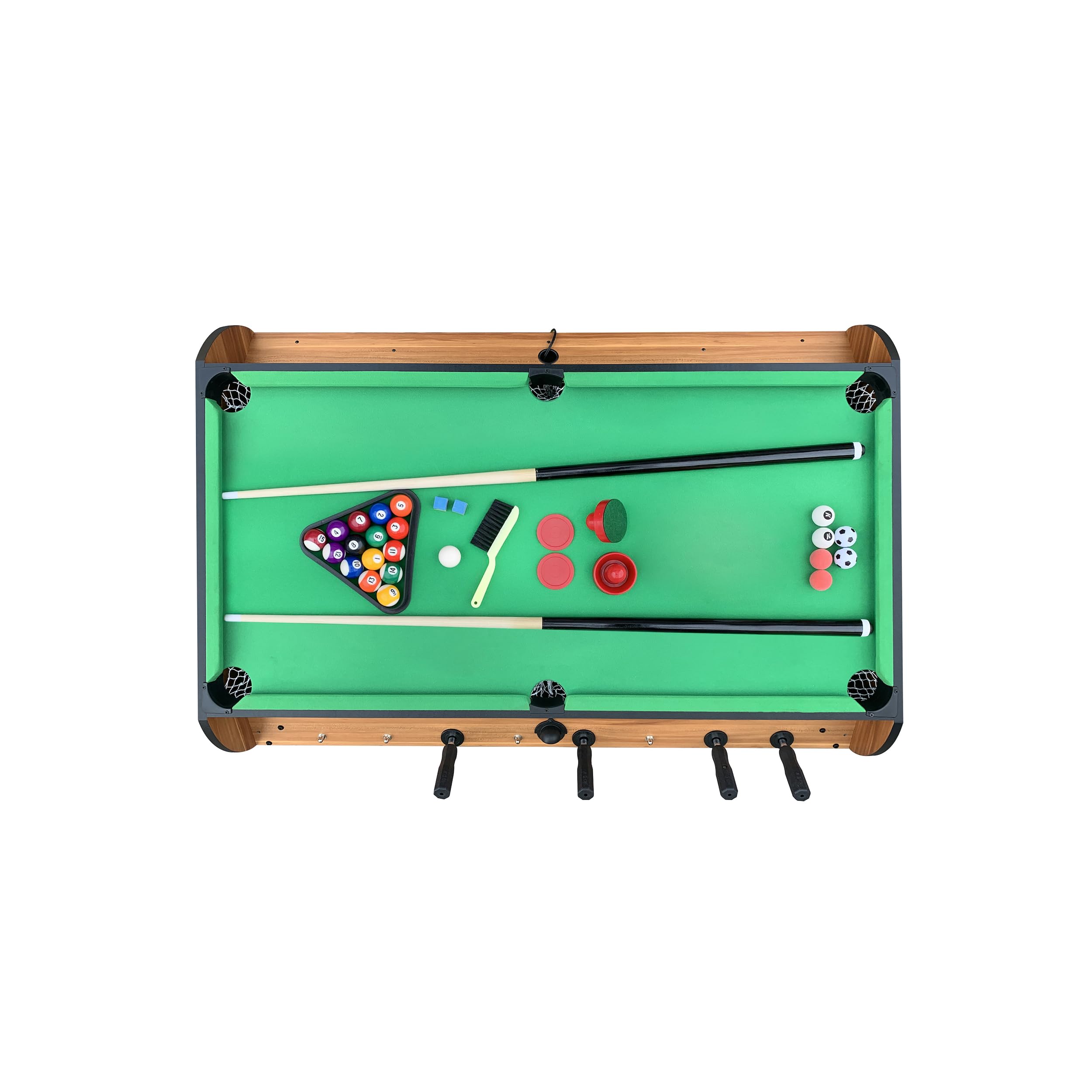 Telescopic Rods 3-in-1 Swivel Multi Game Table (Brown) - Combo Game Table Set
