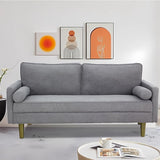 Velvet Loveseat Sofa, 66.9'' Mid Century Modern Small Love Seats