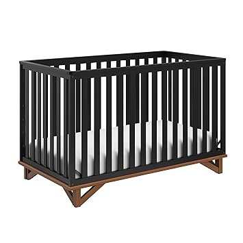 5-in-1 Convertible Crib (White with Vintage Driftwood) – GREENGUARD Gold