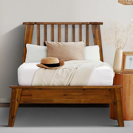 Acacia Kaylin Wooden Bed Frame with Headboard