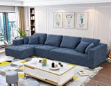 3 Piece Sectional Sofa 111.5" Set Living Room Furniture Set, Modern Couch
