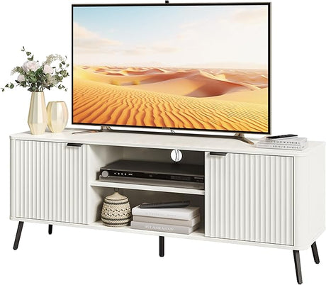 TV Stand, 58" Modern Media TV Console Table with Storage for 55/60/65 inch TV