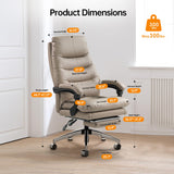 Executive office chair, Desk chairs with footrest, Fully reclining office chair 90° - 160°