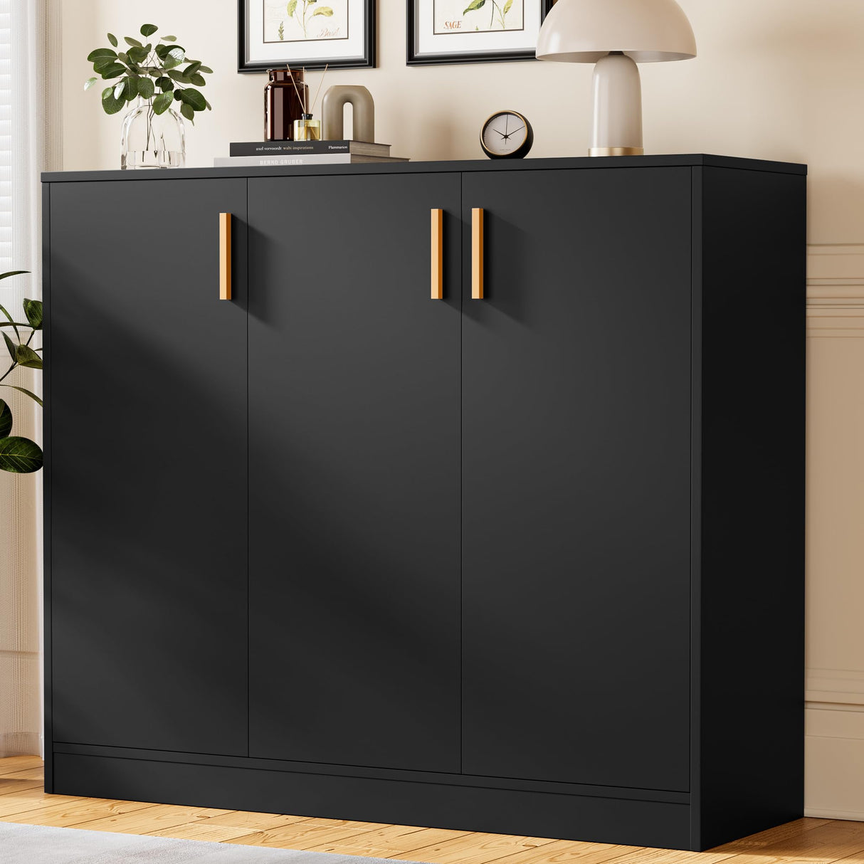 Buffet Cabinet with Storage, Accent Storage Cabinet with Doors and Shelves, Sideboard