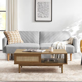 Haylee Coffee Table, Modern Boho Farmhouse Small Coffee Table