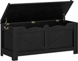 39.4" Storage Bench, Storage Chest, Lift-Top Storage Trunk with 2 Safety Hinges, Wooden