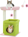 4-in-1 Cactus Cat Tree, 33 Inches Cat Tower for Indoor Cats