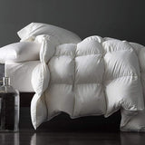 Premium Feathers Down Comforter California King Size All Season Gray 100% Cotton Cover