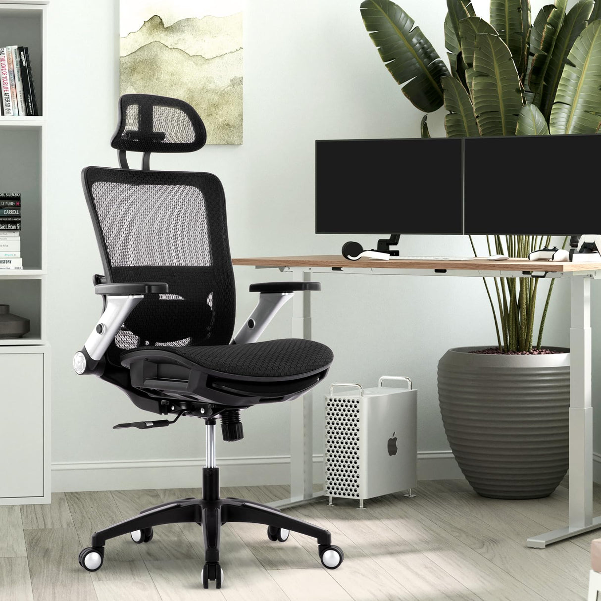 Office Chair with Footrest, High Back Executive Desk Chair with Adjustable Lumbar Support