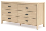 Cabinella Dresser, 62" W x 20" D x 33" H, Light Brown