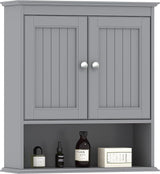 Bathroom Cabinet Wall Mounted with Doors, Wood Hanging Cabinet