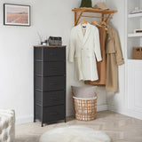 Tall Dresser for Bedroom with 5 Drawers, Storage Chest of Drawers with Removable Fabric