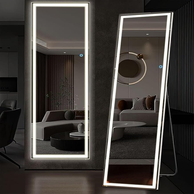 Bathroom Mirror, Brushed Gold Metal Framed Wall Mounted Mirrors