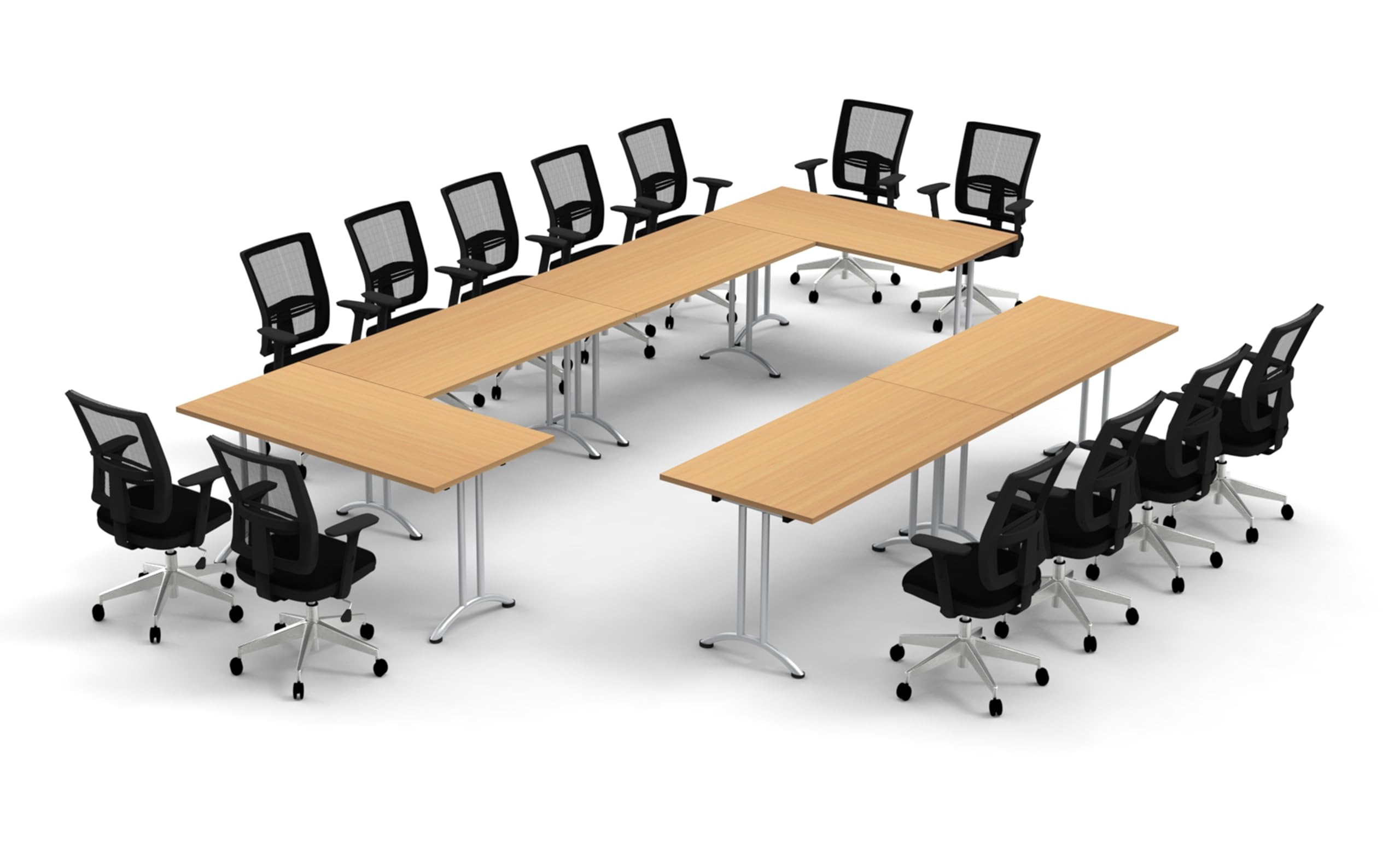 6 Table SET Model 3381 19 piece Includes Seating Conference Meeting Seminar Tables