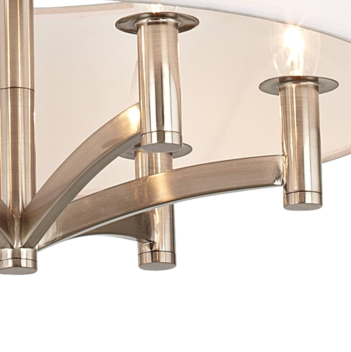 Ava 6-Light Nickel Pendant Chandelier with Print Shade