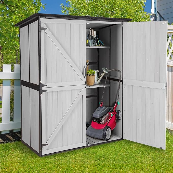 Outdoor Storage Cabinet with Adjustable Shelves