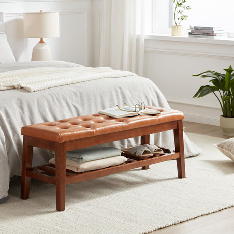 Upholstered Shoe Bench Entryway Bench for Bedroom, End of Bed