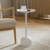 Round Metal Drink Table, Pedestal Drink Desk, Modern Home, Bedroom