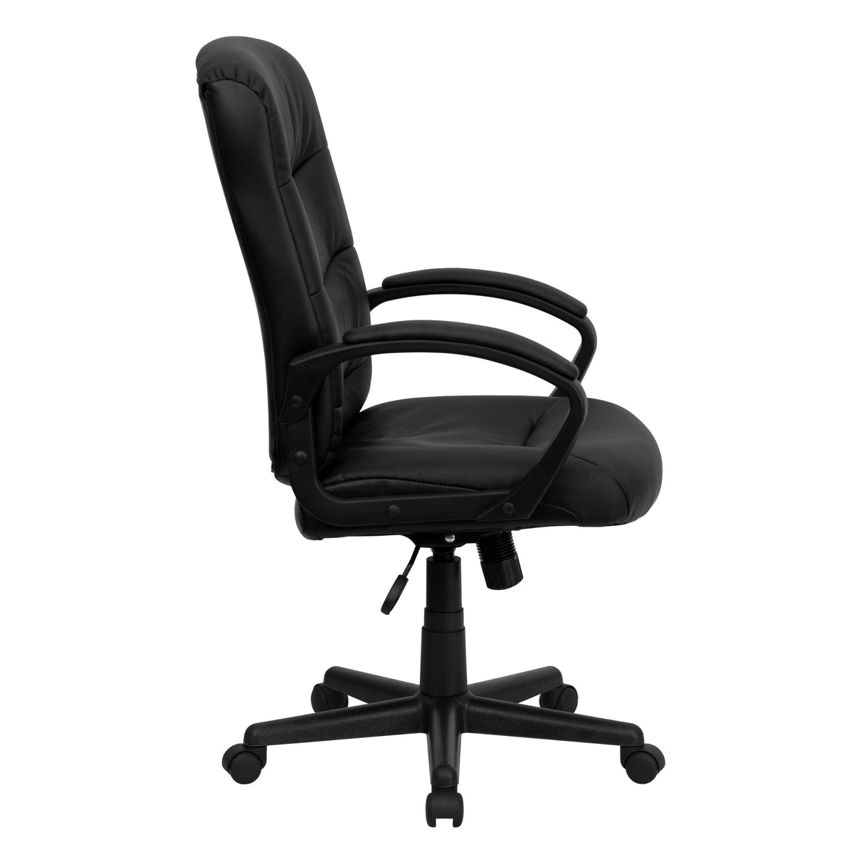 Chelsea Mid-Back Black LeatherSoft Executive Swivel Office Chair