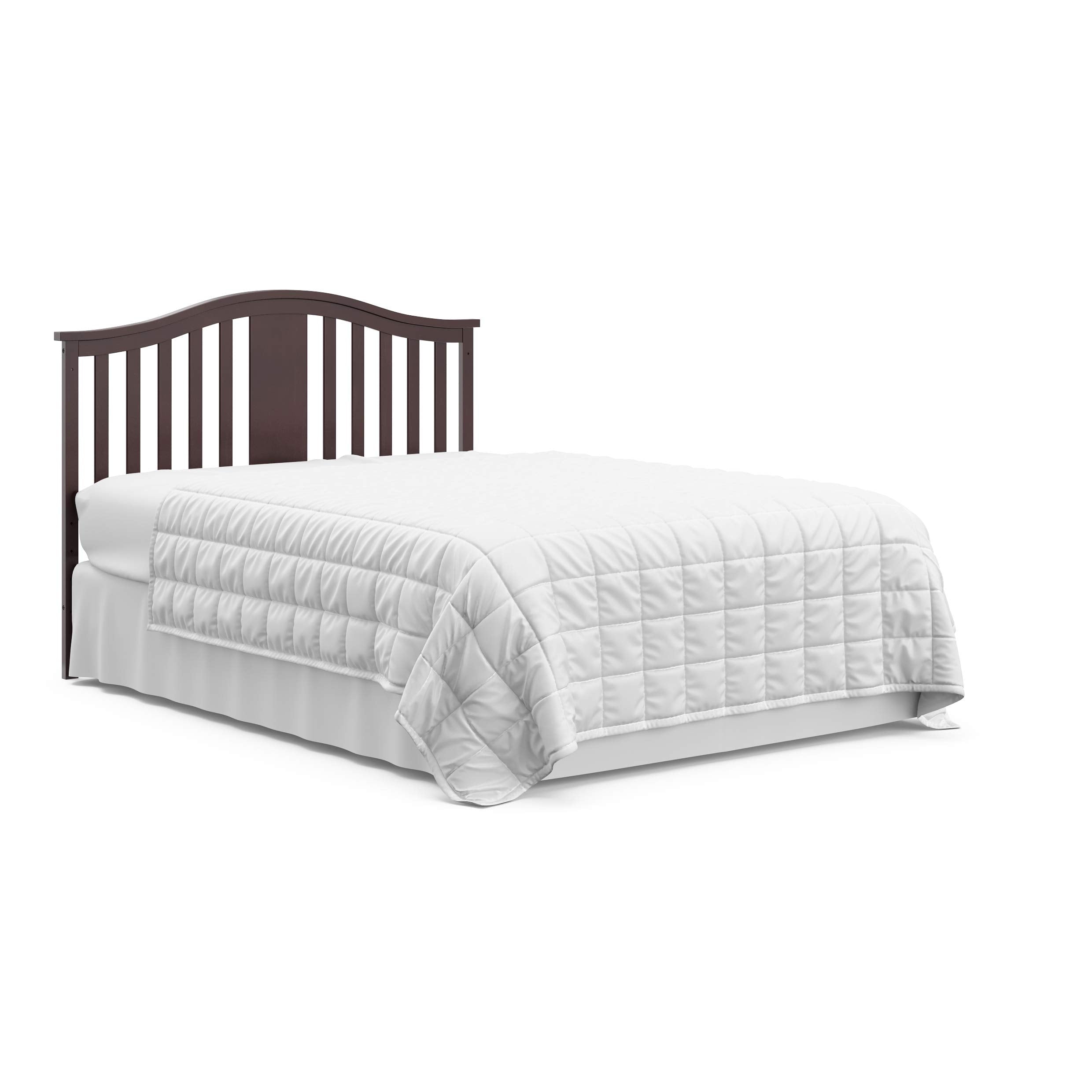 4-in-1 Convertible Crib with Drawer (Espresso) – GREENGUARD Gold Certified, Crib with Drawer Combo, Includes Full-Size Nursery Storage Drawer, Converts to Toddler Bed and Full-Size Bed