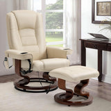 Reclining Chair with Vibration Massage Faux Leather Recliner