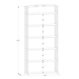 Bamboo Bookshelf, 6-Tier Adjustable Tall Bookcase Rack Organizer Shelving Free