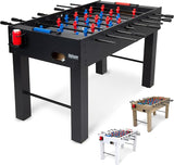 54 Inch Full Size Foosball Table - Includes 4 Balls and 2 Cup Holders –Oak
