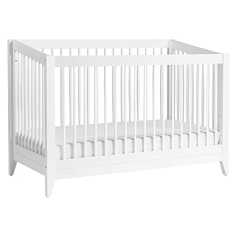 Sprout 4-in-1 Convertible Crib with Toddler Bed Conversion Kit in Chestnut and Natural,