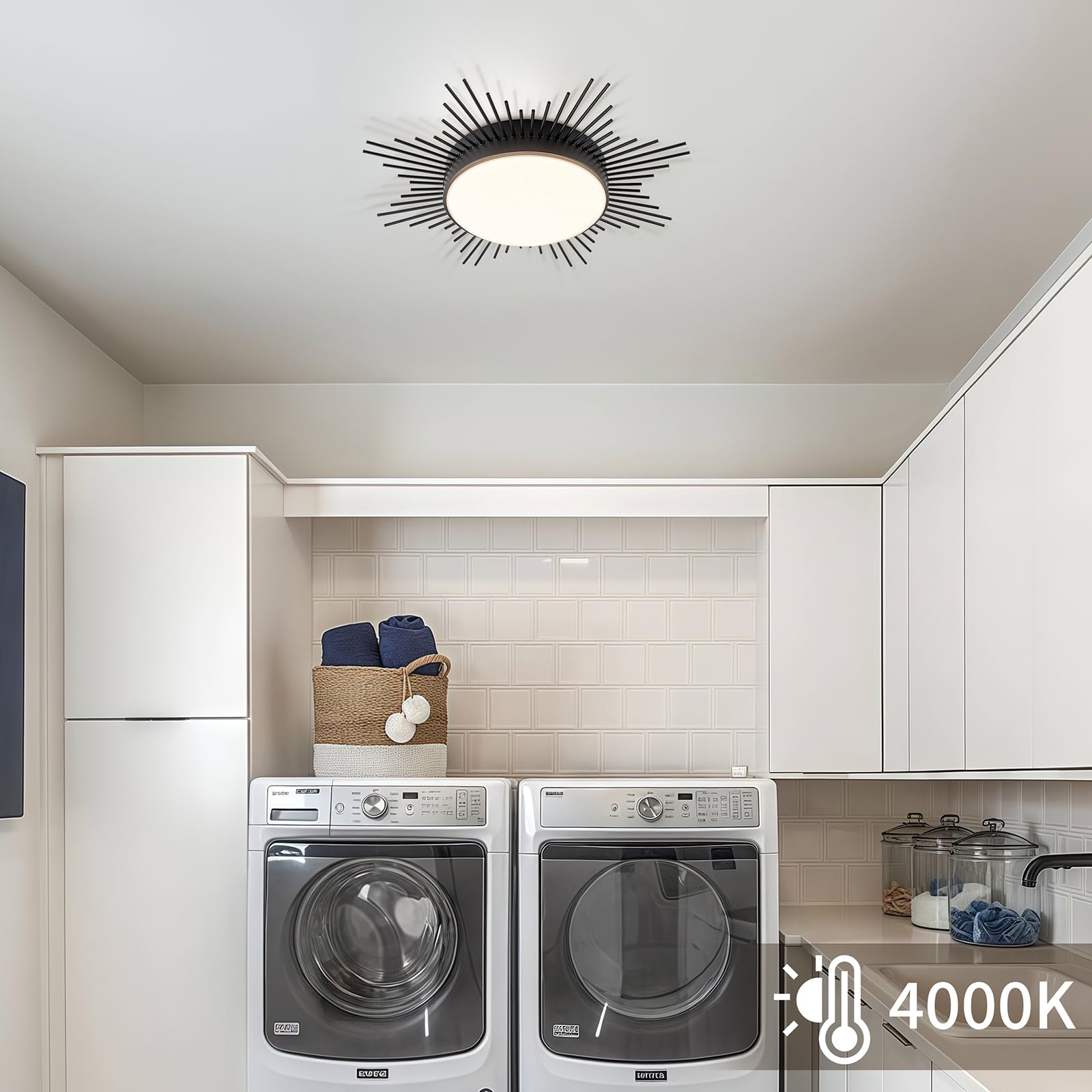 23.6" LED Sputnik Ceiling Light - Modern Flush Mount Fixture