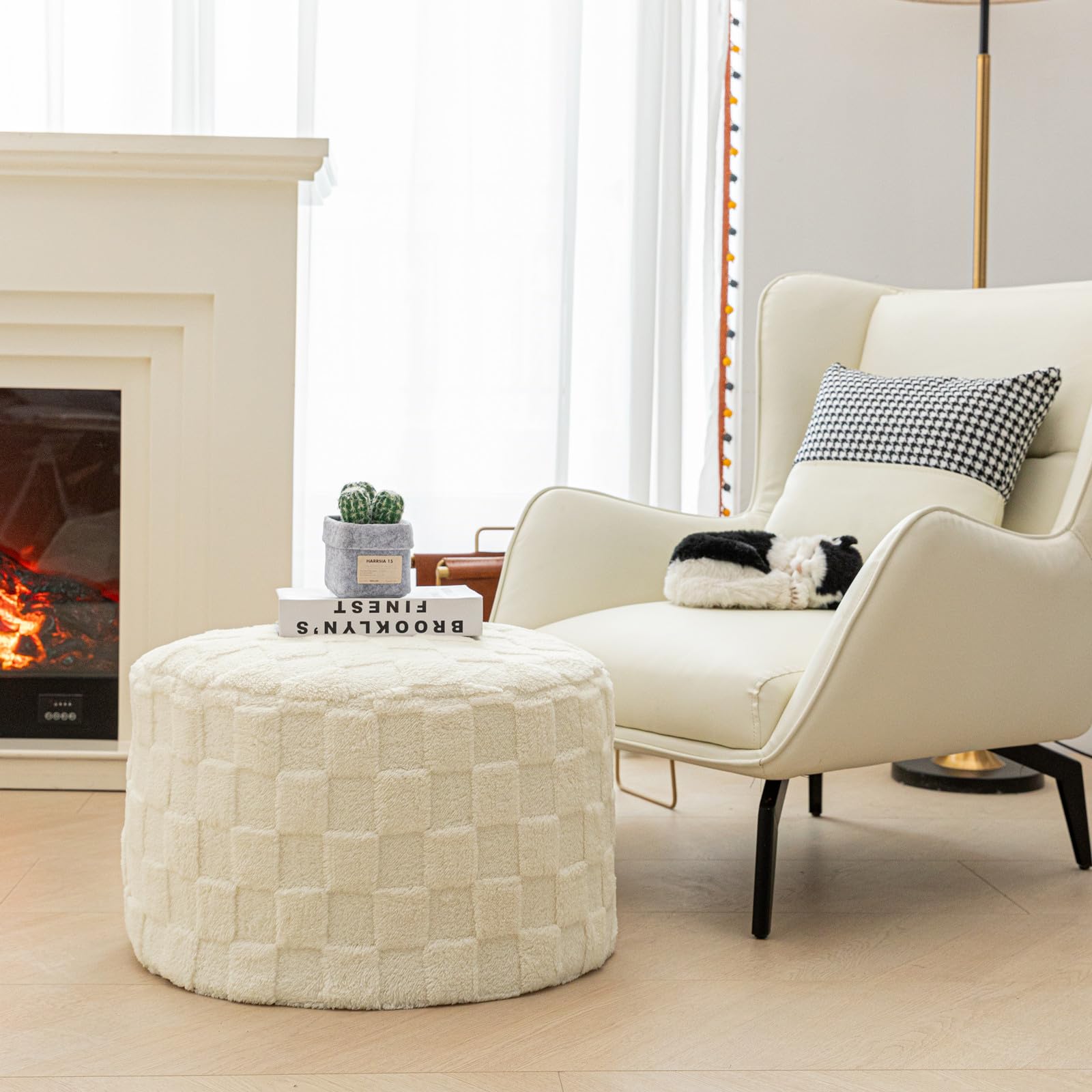 Ottoman Boho Poof Home Decor Floor Pouffe Ottoman Foot Rest