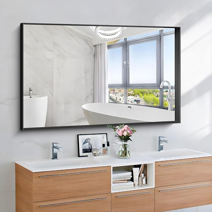 Black Bathroom Vanity Mirror, Black Wall Mirror