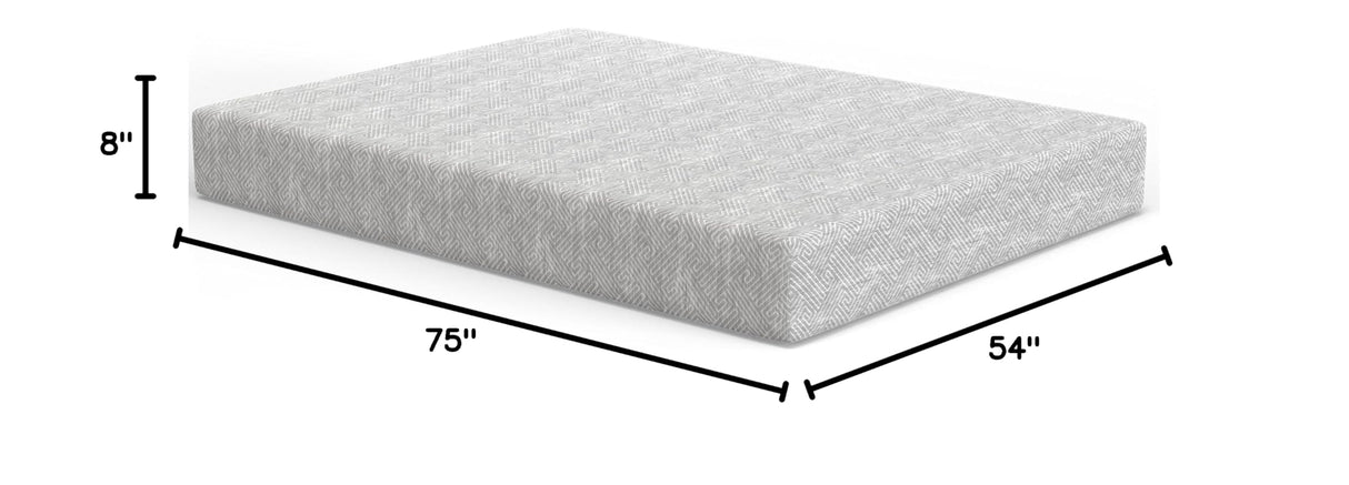 Heather Grey Gel Memory Foam Mattress, CertiPUR-US and Oeko-TEX Certifed Bed-in-a-Box in Ultra Small Package,