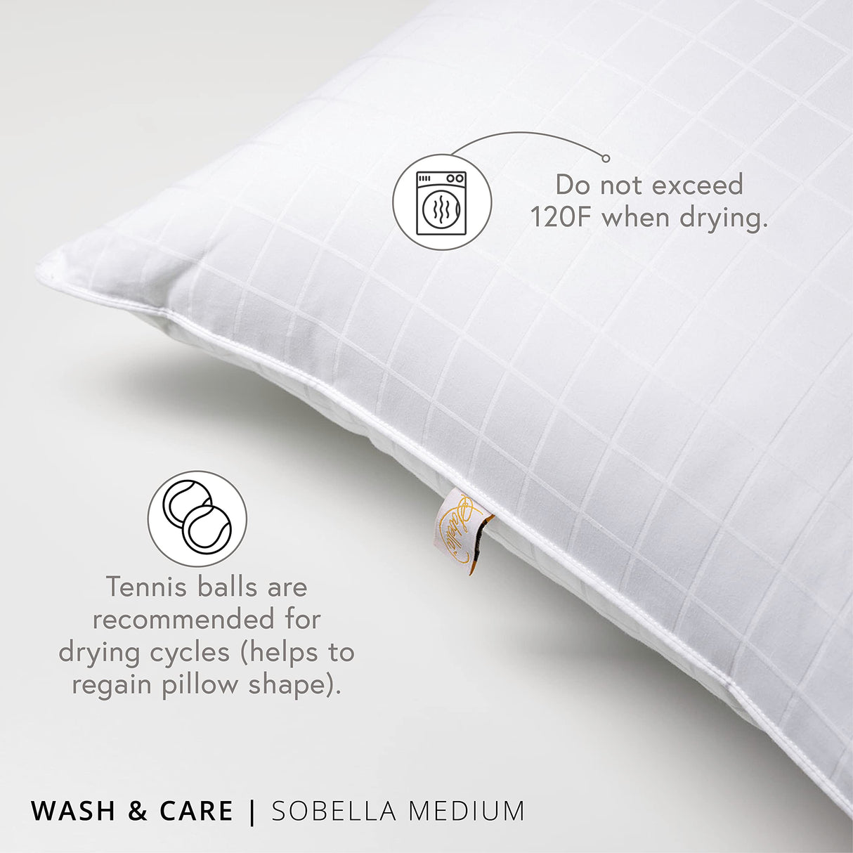 Sobella King Size Bed Pillow | Side Sleeper Pillow for Adults | 300TC, 100% Cotton Case | Soft