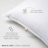 Sobella King Size Bed Pillow | Side Sleeper Pillow for Adults | 300TC, 100% Cotton Case | Soft