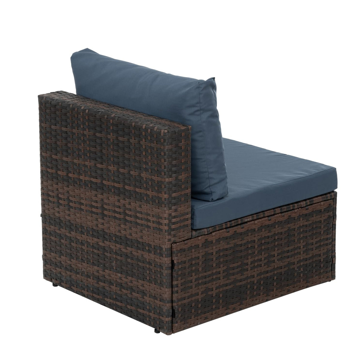 Patio Furniture, Outdoor Furniture, 5-Piece Wicker Furniture Set with Tempered Glass Coffee