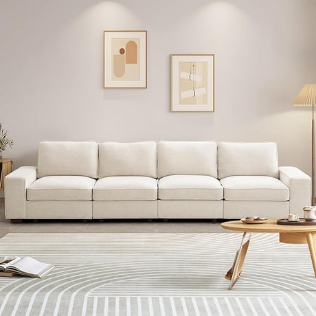 3 Seater Sofa Couch with Storage Layer, Removable and Washable Cushion Cover